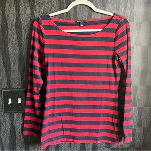 Classic Banana Republic striped t-shirt long sleeve navy & red